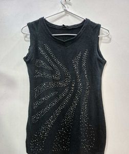Black woolen vest