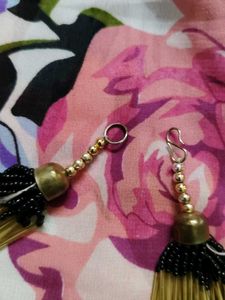 Combo Of One Long Necklace &amp; Black Rubber band