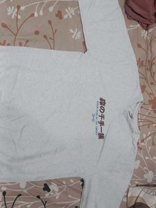 grey anime oversized sweatshirt