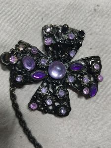 Purple Stone Chain Necklace