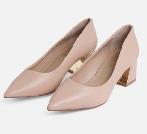 ALDO Pink Nude Block Heel Pumps