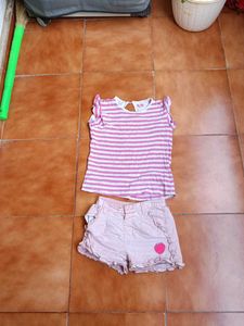 Cute Girls&#39; Top &amp; Shorts Set