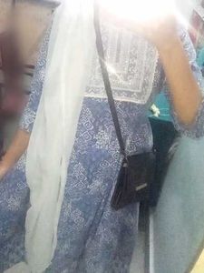 Medium Size Black Golden Sling Bag Girls College