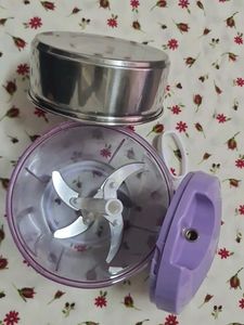Purple Food Chopper With Still Bowl
