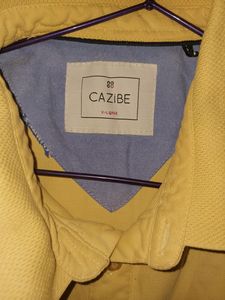 Colour Yellow Half Shirt With Pocket