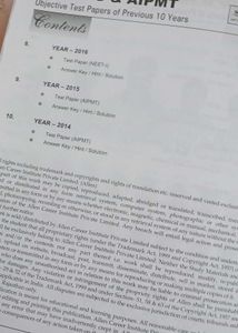 10 Yrs Question Paper Book
