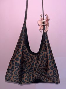 y2k Leopard Print Bag