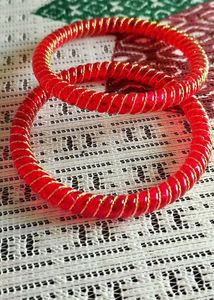 Combo Bangles Red And Green
