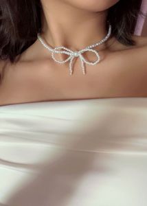 Pearl Bow Necklace