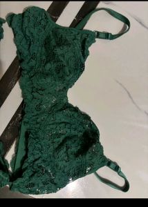 Green Lace Lingerie Set