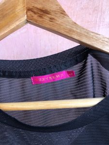 Black Sheer Top With Diamonds On It😍😍