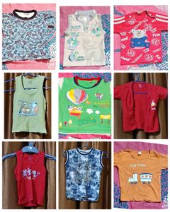 Combo Of 9 Tshirt For 3 To 12 Month Boys