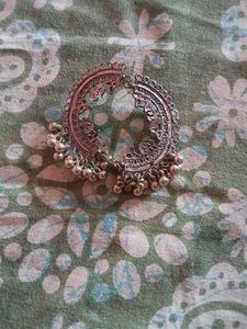 Oxidized Silver Jhumka Earrings