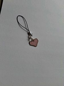 Pixel Heart Phone Charms