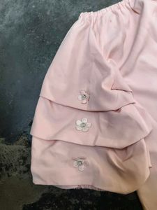 Peach Off-Shoulder Floral Top