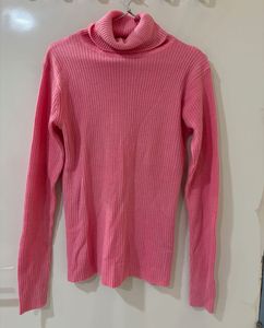 Pink Turtleneck Sweater