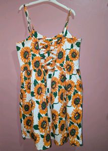 Berrylush Floral Print Back Stylish Dress