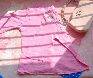 Pink Embroidered Top