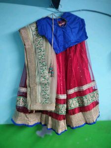 Full Flaired Cherry 🍒 Red Lehnga