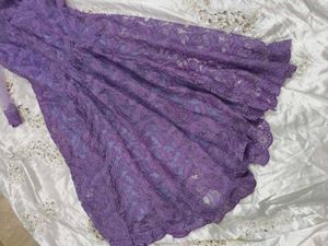 Elegant Purple Lace Gown