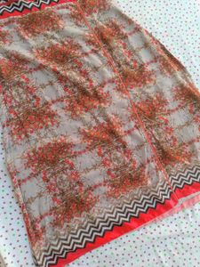 Patterned Sleeveless Kurti L Size