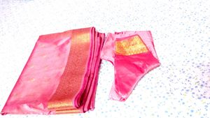 Pink  silk Saree with Blouse