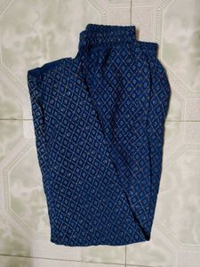 Navy Blue Embroidered Kurti Pant Dupatta Set