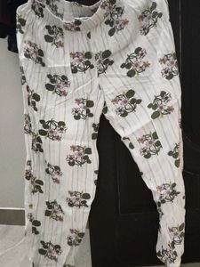 White Flower Printed New Palazzo