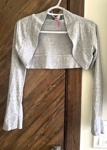 Gray Cropped Shrug