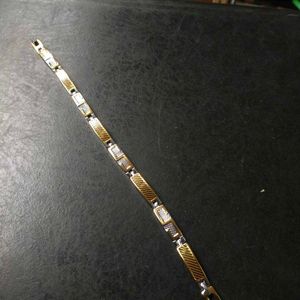 Italian Silver Bracelet with Premium Gold Polish