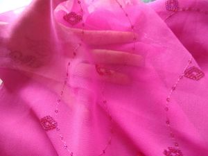Pink Embellished Saree