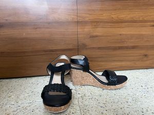 👡🖤 Chic Black Woven Wedge Sandals 🖤 👡