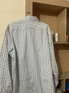 Blue Pattern Long Sleeve Shirt