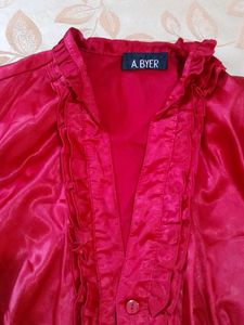 Baby Doll Top Y2k Cherry Cola Colour