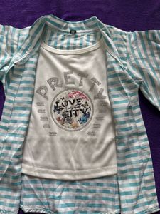 Striped Tie-Front Kimono Top