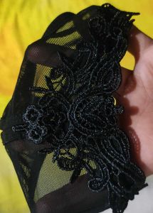 Black Lace Pearl Accent Panties