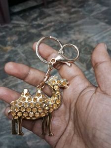Rhinestone Camel Keychain