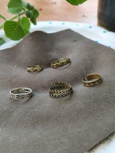 Adjustable Boho Ring Set