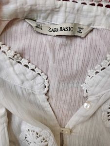 Lace Detail Peasant Top