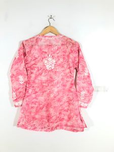Pink Emboridered A-Line Top (Women’s)