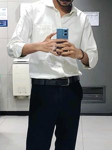 Men&#39;s Party Wear White Shirt