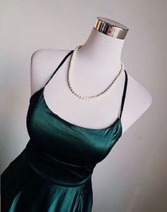 B.darlin Bottle Green Spaghetti Strap Dress.