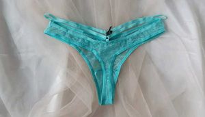 Teal Lace Thong