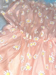 Daisy Print Mesh Top
