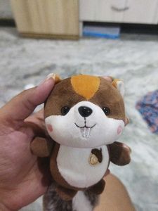 Set Of 3 Cute Suffted Squirrels Key Chain.