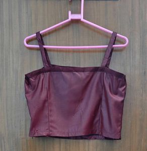 Leather Crop Top