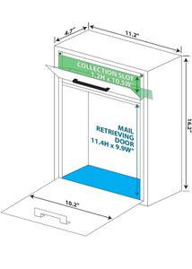 High Security Steel Locking Wall Mounted Mailbox