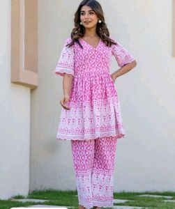 Embroidered Chikankari Co-ord Set