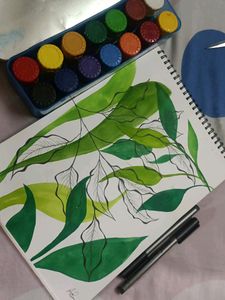 Leaves Aesthetic Painting