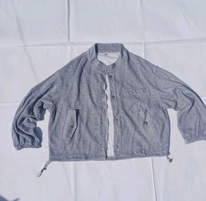 👉 “Grey Bomber Style Jacket – Size 46 (Chest 116)